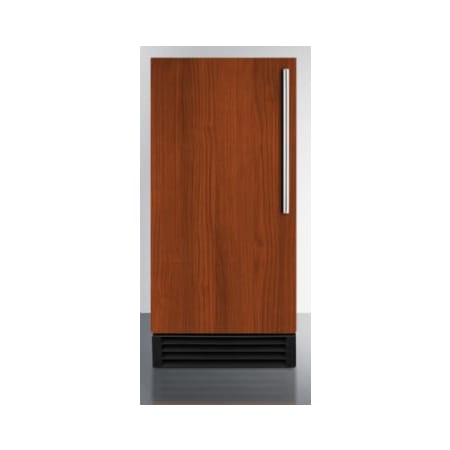 Summit 15 Inch Wide 25 lb Capacity Built-In Ice Maker with 50 lb Daily Ice Production - Right Hinge Door Panel Ready