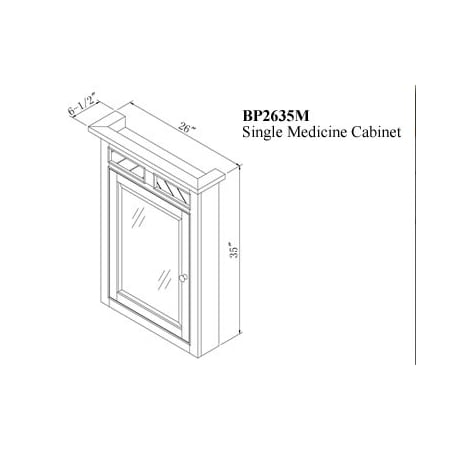 Product BP2635M line drawing