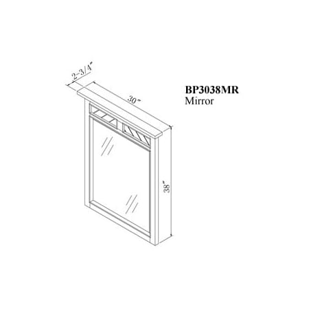 Product BP3038MR line drawing