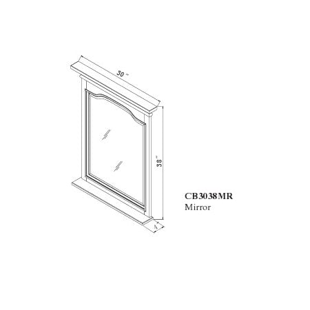 Product CB3038MR line drawing