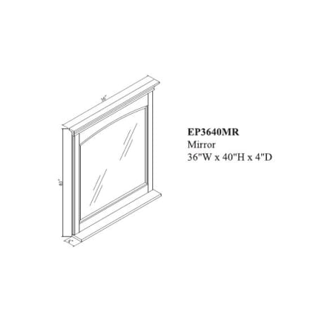 Product EP3640MR line drawing