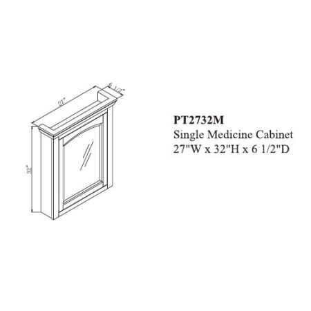 Product PT2732M line drawing