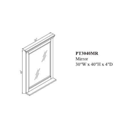 Product PT3040MR line drawing