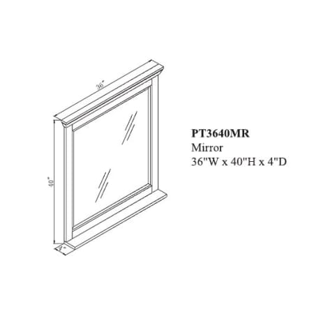 Product PT3640MR line drawing