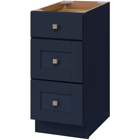Sunny Wood Blue Topaz 34-1/2" Solid Wood and Birch Veneer Free Standing Bathroom Cabinet Blue Topaz
