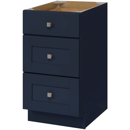 Sunny Wood Blue Topaz 34-1/2" Solid Wood and Birch Veneer Free Standing Bathroom Cabinet Blue Topaz