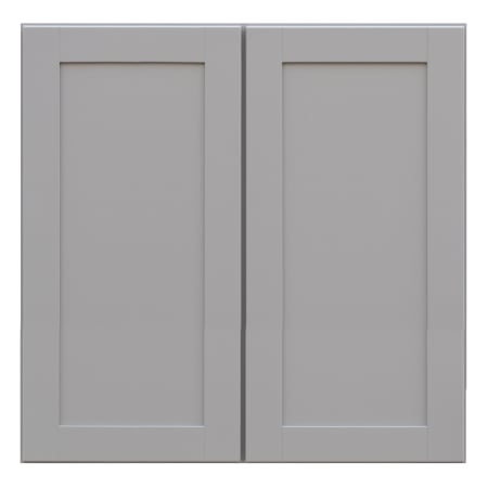 Sunny Wood Grayson 36" Wide x 36" High Double Door Wall Cabinet with Soft Close Hinges Dove Gray