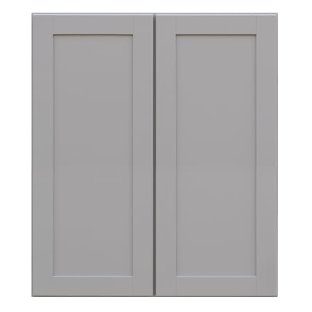Sunny Wood Grayson 36" Wide x 42" High Double Door Wall Cabinet with Soft Close Hinges Dove Gray