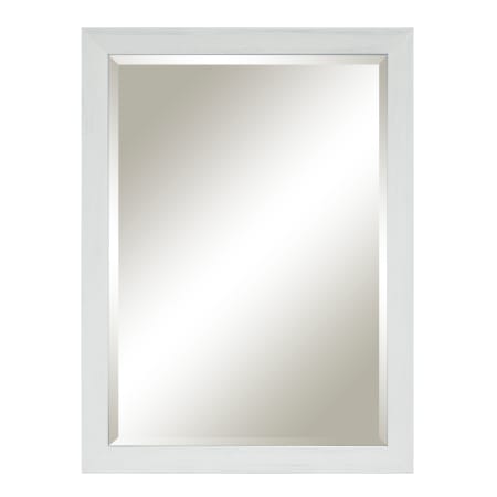 Sunny Wood Kasey 30" W x 40" H Modern Rectangular Wood Framed Bathroom Wall Mirror White-Wash