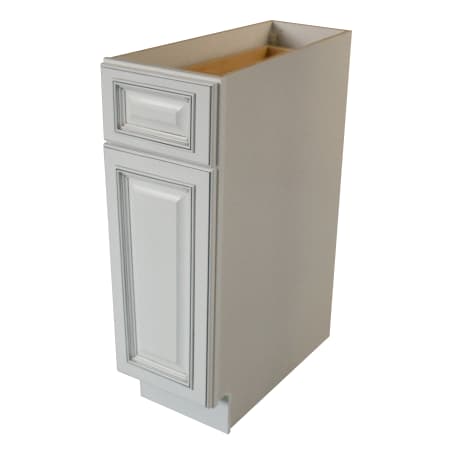 Sunny Wood Riley 12" Wide x 34-1/2" High Single Door Base Cabinet with 1 Drawer and 1 Shelf White