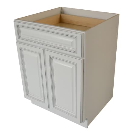 Sunny Wood Riley 27" Wide x 34-1/2" High Double Door Base Cabinet with 1 Drawer and 1 Shelf White