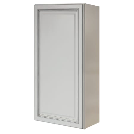 Sunny Wood Riley 21" Wide x 42" High Single Door Wall Cabinet with 2 Shelves White