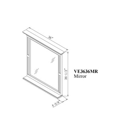 Product VE3636MR line drawing