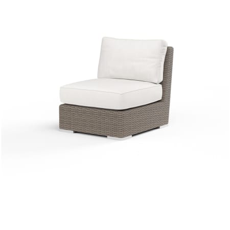 Sunset West Coronado 35" Wide Resin Wicker, Sunbrella Outdoor Accent Chair Driftwood / Canvas Flax