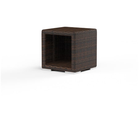 Sunset West Montecito 22" Wide Resin Wicker Outdoor End Table Cognac