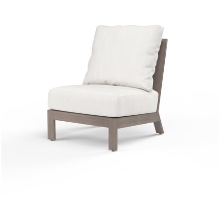 Sunset West Laguna 35" Wide Aluminum Framed Sunbrella Outdoor Accent Chair Driftwood / Canvas Flax