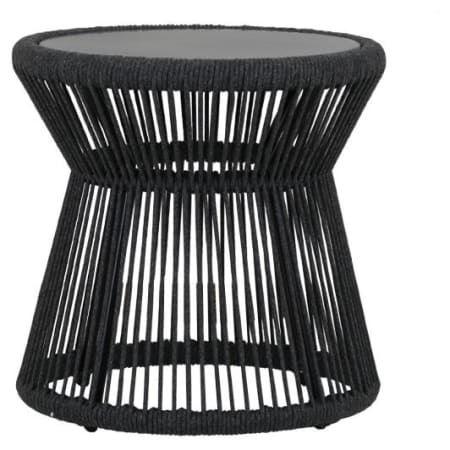 Sunset West Milano 20" Wide Marble Top Rope Outdoor End Table Slate / Granite