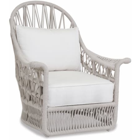 Sunset West Dana 35" Wide Aluminum, Olefin Rope Framed Sunbrella Outdoor Accent Arm Chair Natural / Linen Canvas