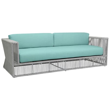 Sunset West Miami 35" Wide Aluminum, Rope Framed Sunbrella Outdoor Standard Sofa Frost / Dupione Celeste