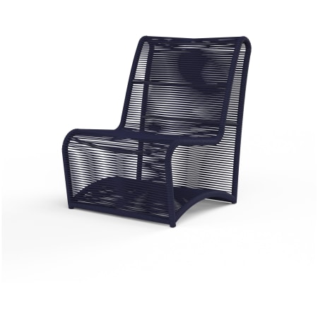 Sunset West Marino 30" Wide Aluminum, Olefin Rope Framed Outdoor Accent Chair Navy