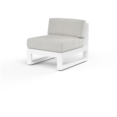 Sunset West Newport 35" Wide Aluminum Framed Sunbrella Outdoor Accent Chair Frost