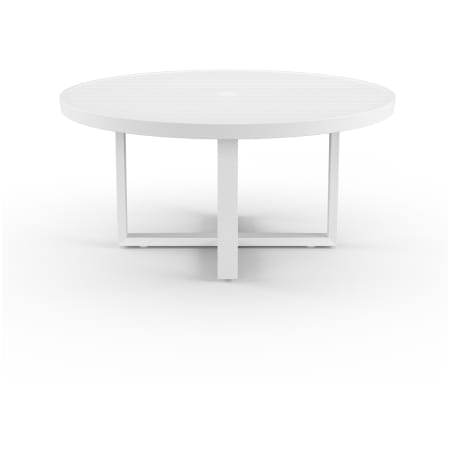 Sunset West Newport 60" Diameter Aluminum Outdoor Dining Table Frost