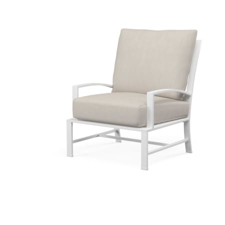 Sunset West Bristol 33" Wide Aluminum Framed Sunbrella Outdoor Accent Arm Chair White
