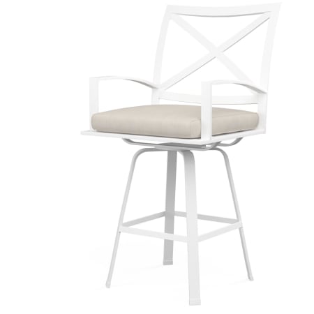 Sunset West Bristol 25" Wide Aluminum Framed Sunbrella Outdoor Bar Stool White