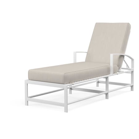 Sunset West Bristol 72" Wide Aluminum Framed Sunbrella Outdoor Chaise Arm Chair White