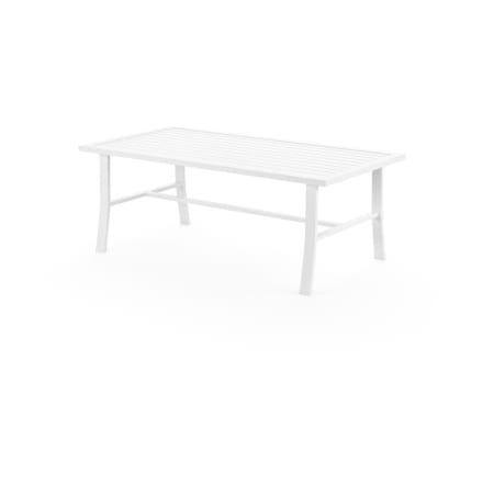 Sunset West Bristol 22" Wide Aluminum Outdoor Coffee Table White