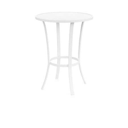 Sunset West Bristol 32" Diameter Aluminum Outdoor Accent Table White