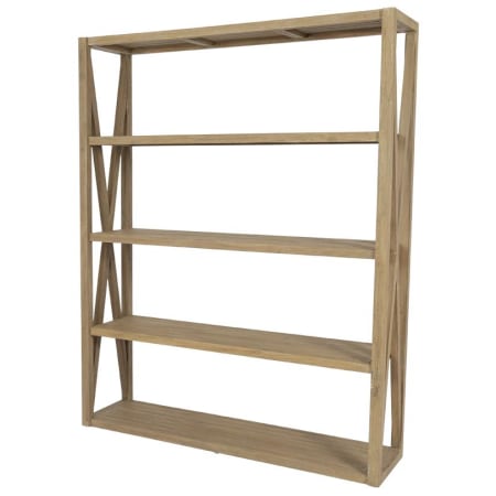 Sunset West Coastal Teak 60" Wide 4 Shelf Teak Bookcase Teak