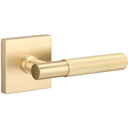 Sure-Loc Aspra Square Passage Door Lever Set with Square Rose Satin Brass