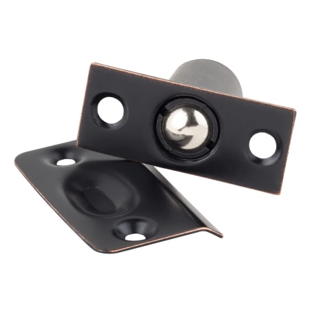 Sure-Loc 3/4 Inch Diameter Ball Catch with 2-1/4 Inch Tall Square Corner Strike Plate Vintage Bronze