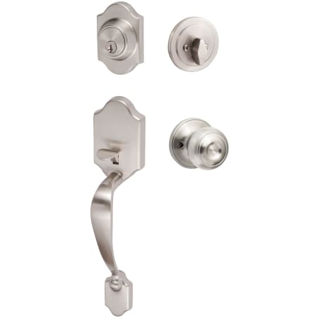 Sure-Loc Coral Sectional Single Cylinder Keyed Entry Handleset with Interior Knob Satin Nickel