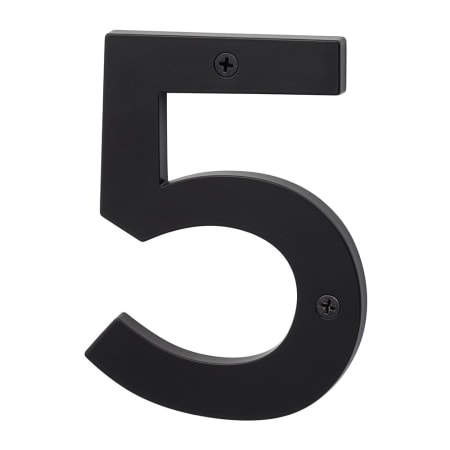 Sure-Loc 5 Inch Tall Zinc House Number 5 Flat Black