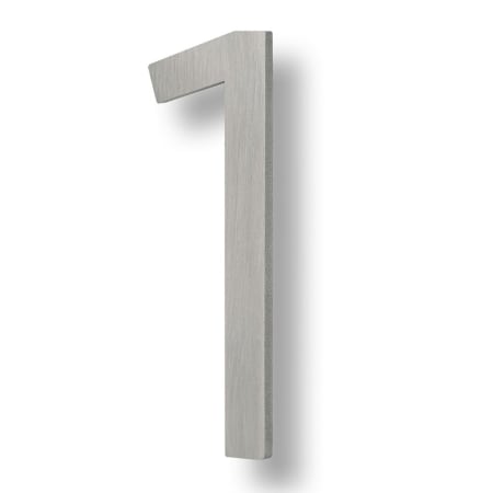 Sure-Loc 6 Inch Tall Aluminum Floating House Number 1 Brushed Aluminum