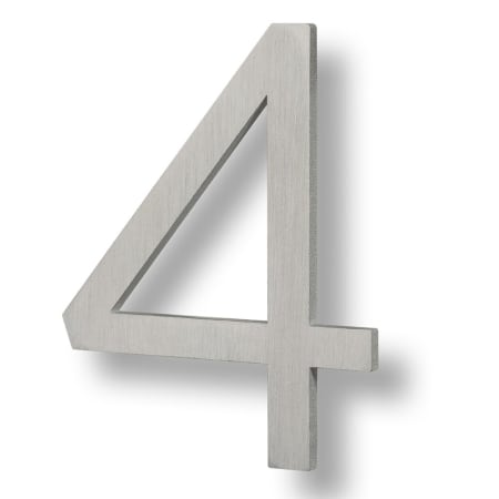 Sure-Loc 6 Inch Tall Aluminum Floating House Number 4 Brushed Aluminum