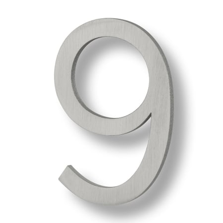 Sure-Loc 6 Inch Tall Aluminum Floating House Number 9 Brushed Aluminum