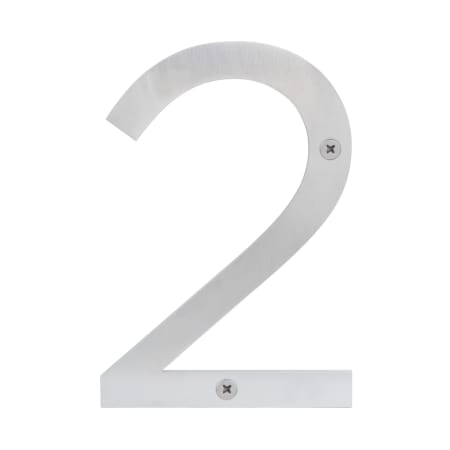 Sure-Loc 6 Inch Tall Address House Number '2' Satin Stainless