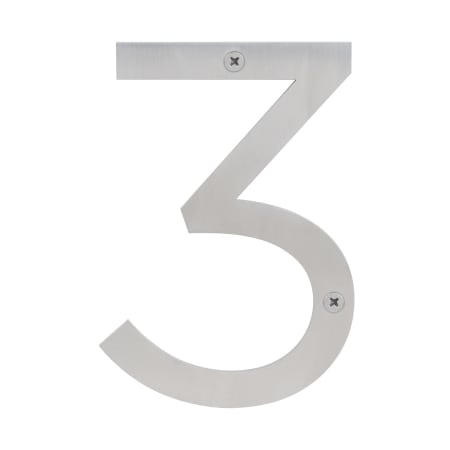 Sure-Loc 6 Inch Tall Address House Number '3' Satin Stainless