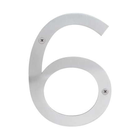 Sure-Loc 6 Inch Tall Address House Number '6' Satin Stainless
