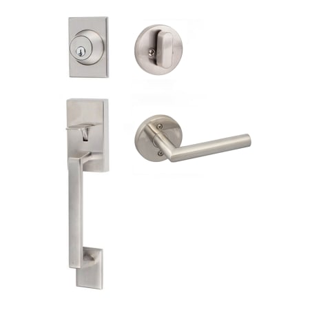 Sure-Loc Koln Sectional Single Cylinder Keyed Entry Handleset with Interior Lever Satin Stainless