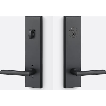 Sure-Loc Logan Keyed Entry Lever Set and Deadbolt Combo Pack Sideplate Flat Black