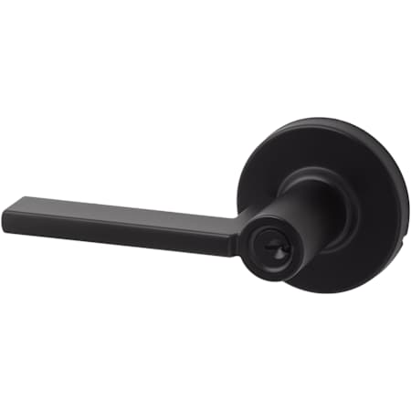 Sure-Loc Mesa Single Cylinder Keyed Entry Door Lever Set with Round Flat Black