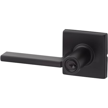 Sure-Loc Mesa Single Cylinder Keyed Entry Door Lever Set with Square Flat Black
