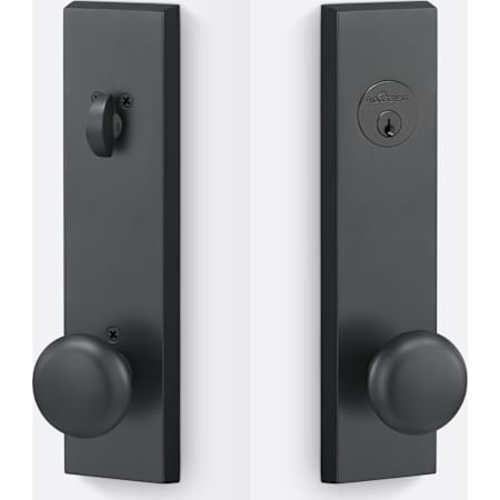 Sure-Loc Oakley Keyed Entry Knob Set and Deadbolt Combo Pack Sideplate Flat Black