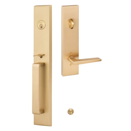 Sure-Loc Vail Full Plate Single Cylinder Keyed Entry Handleset with Interior Lever Satin Brass