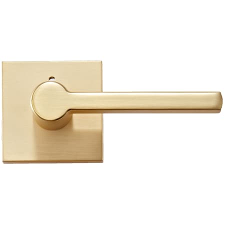 Sure-Loc Verona Privacy Door Lever Set with Square Rose Satin Brass
