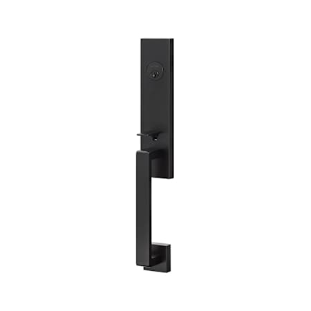 Sure-Loc Turin One Piece Single Cylinder Keyed Entry Exterior Only Handleset Flat Black